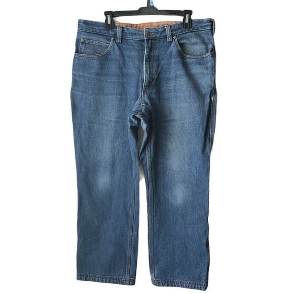 Duluth Trading Company Mens Blue Denim Ballroom Relaxed Fit Jeans 37x28 - Picture 1 of 10